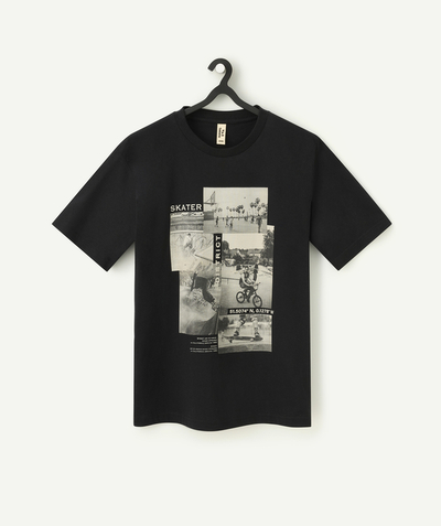 CategoryModel (8821770322062@708)  - Zwart jongens-T-shirt met korte mouwen en fotoprint