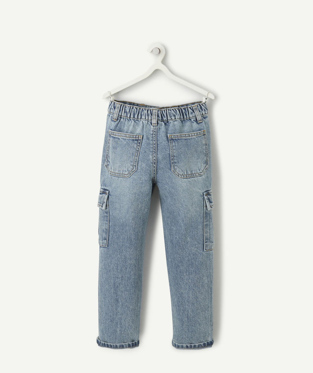   - denim broek met cargozakken voor jongens