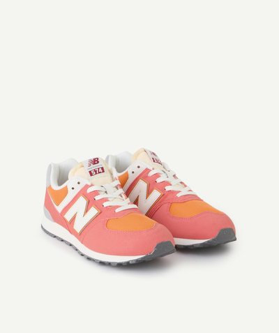 CategoryModel (8824699584654@38)  - BASKETS ADO À LACETS 574 ORANGE ET ROSE