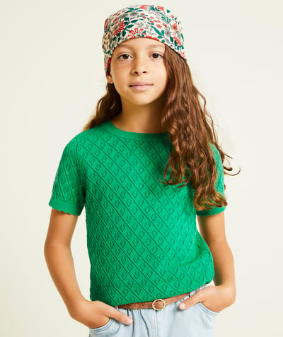 CategoryModel (8826176340110@246)  - pull sans manches crochet fille en coton bio vert