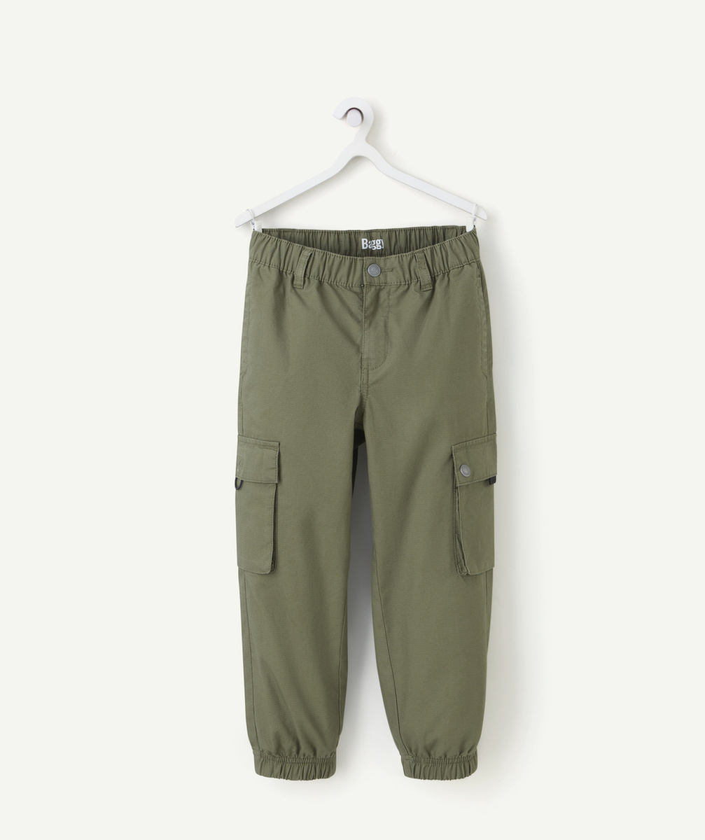   - pantalon baggy garçon kaki 