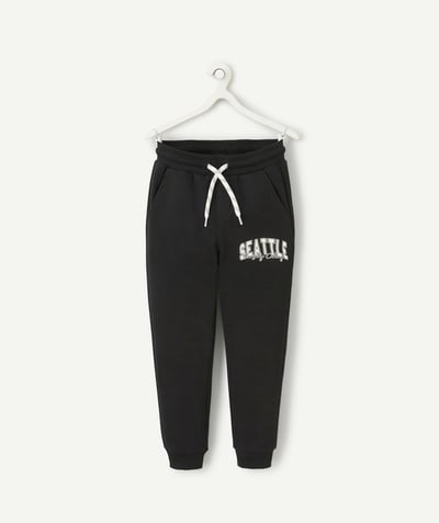 CategoryModel (8821761704078@1226)  - pantalon de jogging garçon en fibres recyclées noir thème campus