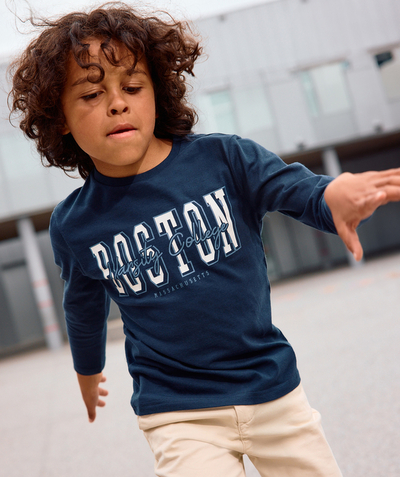 CategoryModel (8825060425870@31855)  - Jongens-T-shirt met lange mouwen in biologisch katoen met Boston-thema