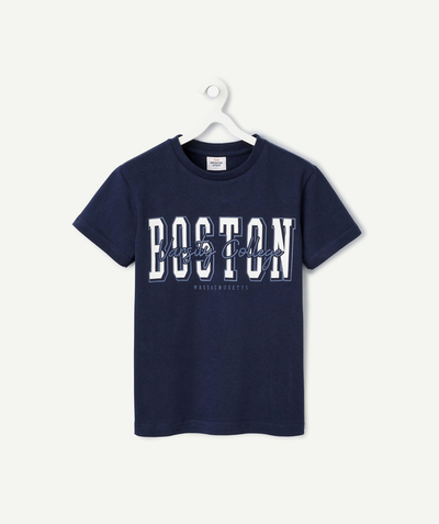 CategoryModel (8825715523726@5)  - t-shirt manches longues garçon en coton bio bleu marine thème boston