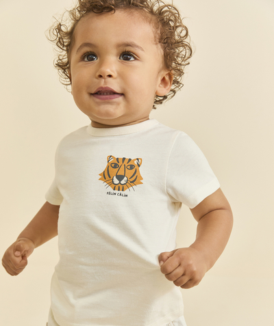 CategoryModel (8821755183246@791)  - T-shirt met korte mouwen in biologisch katoen met tijgermotief voor babyjongens