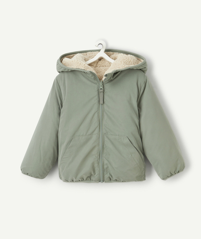 CategoryModel (8821754691726@1506)  - manteau à capuche réversible bébé garçon en fibres recyclées vert