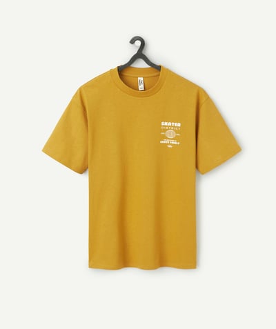 CategoryModel (8821761015950@2447)  - bruin biologisch katoenen jongens t-shirt met korte mouwen voor op de campus