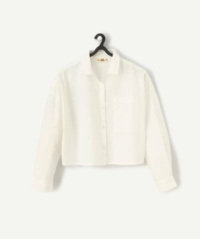 CategoryModel (8825060491406@150)  - chemise manches longues fille en coton bio blanche