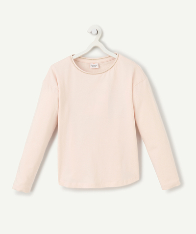 CategoryModel (8821758591118@1639)  - t-shirt manches longues fille en coton bio rose pâle