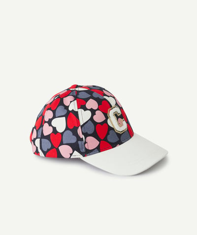 CategoryModel (8821759541390@66)  - casquette fille imprimé coeur avec patch en bouclette