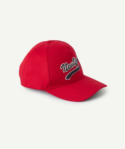 CategoryModel (8825060655246@19)  - casquette garçon rouge avec message new york en bouclette