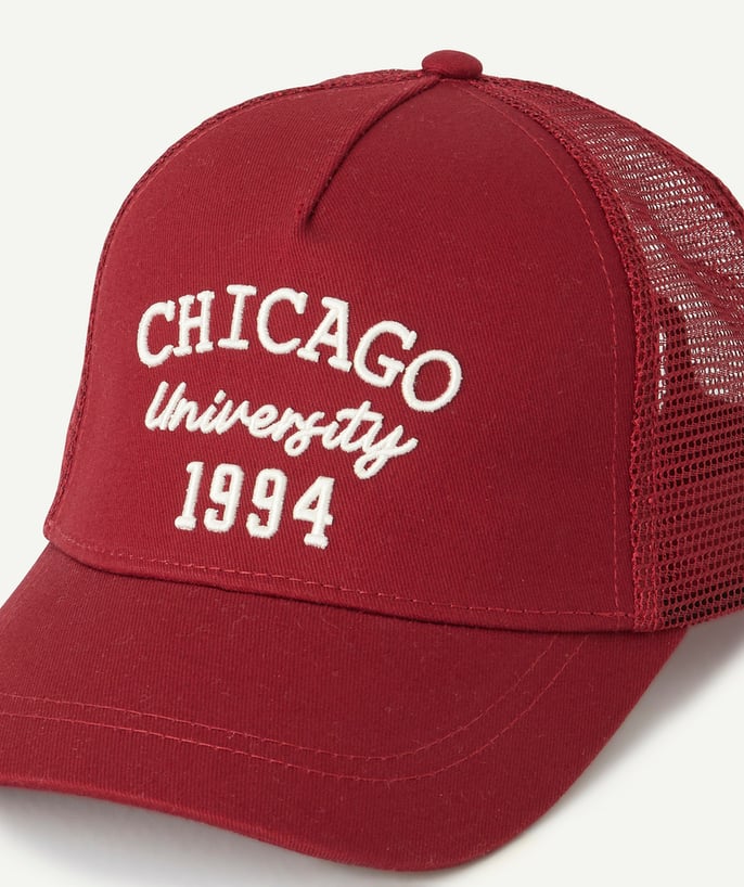   - casquette garçon bordeaux thème chicago université 