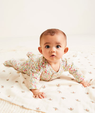 CategoryModel (8821753315470@369)  - Pyjama met lange mouwen en bloemenprint in biologisch katoen voor babymeisjes