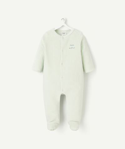 CategoryModel (8821751087246@628)  - dors bien bébé en coton bio en velours vert pastel
