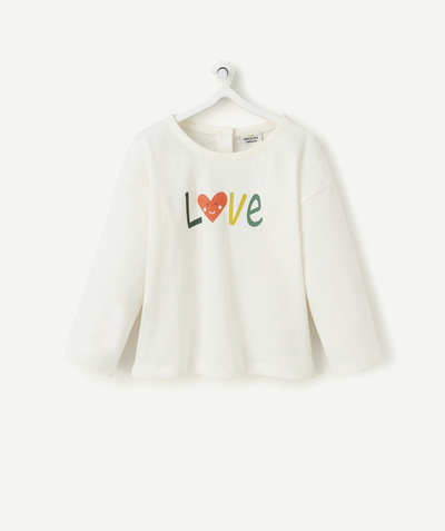 CategoryModel (8825060163726@31073)  - T-shirt met lange mouwen voor babymeisjes biokatoenen boodschap liefde