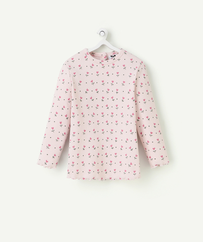 CategoryModel (8821752332430@743)  - t-shirt manches longues bébé fille en coton bio imprimé à fleurs
