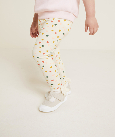 CategoryModel (8821752496270@1370)  - legging bébé fille en coton bio blanc avec imprimé petits cœurs