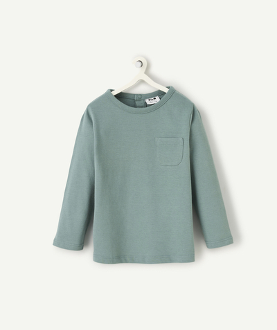 CategoryModel (8825060098190@26241)  - t-shirt manches longues bébé garçon en coton bio vert avec poche sur le cœur