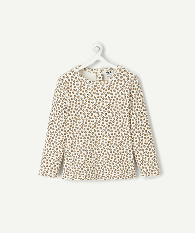 CategoryModel (8825060163726@31073)  - t-shirt manches longues bébé fille en coton bio écru imprimé léopard