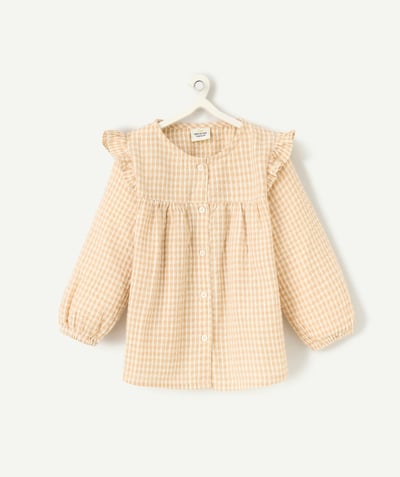 CategoryModel (8821752627342@2720)  - blouse bébé fille en coton bio rayée avec détails dorés