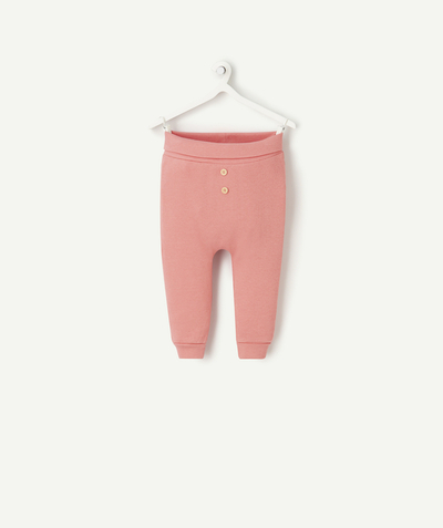 CategoryModel (8821750988942@1991)  - legging bébé en coton bio rose côtelé
