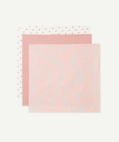 CategoryModel (8821751414926@193)  - 3-pack katoenen meisjesluiers met roze, gestreepte of gebloemde print