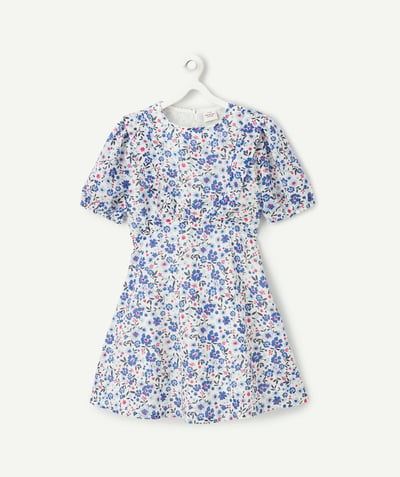 CategoryModel (8821758918798@658)  - viscose jurk met blauwe bloemenprint voor meisjes