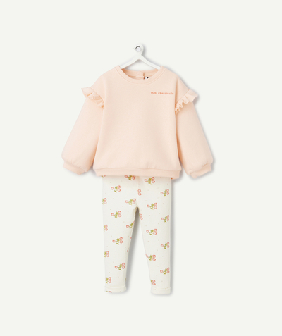 CategoryModel (8825060163726@31076)  - ENSEMBLE Sweat et legging bébé fille thème abricot