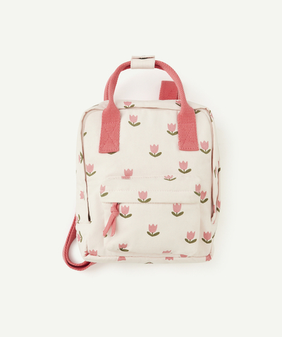 CategoryModel (8821753610382@48)  - sac à dos zippé bébé fille rose imprimé avec fleurs