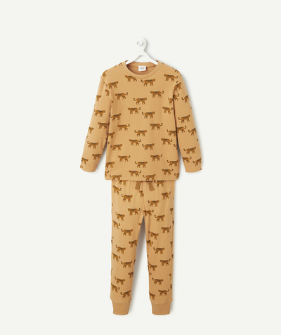 CategoryModel (8821762556046@1125)  - bruine pyjama met lange mouwen en cheetahprint