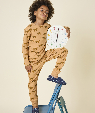 CategoryModel (8826403881102@253)  - pyjama manches longues marrons imprimé guépard