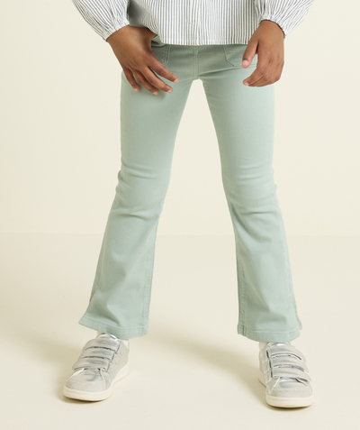 CategoryModel (8826176241806@1068)  - pantalon flare fille en fibres recyclées vert pastel