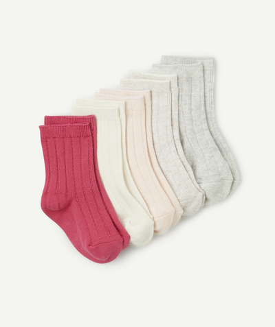 CategoryModel (8821752627342@3704)  - Lot de 5 chaussettes bébé fille en coton bio