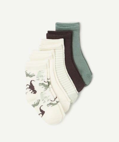 CategoryModel (8821755773070@97)  - pakket van 5 paar sokken voor babyjongens, marineblauw, kaki en wit