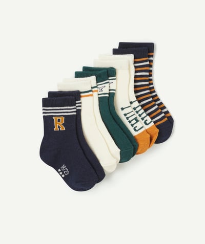 CategoryModel (8821755838606@31916)  - pak van 5 gekleurde en gestreepte sokken voor babyjongens