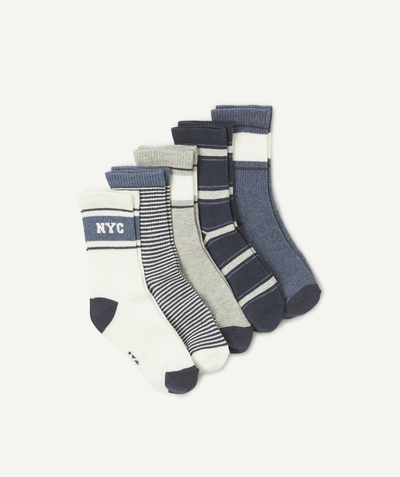 CategoryModel (8821761015950@3224)  - Lot de 5 chaussettes garçon motifs rayés