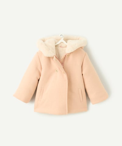 CategoryModel (8821752627342@3704)  - Manteau bébé fille gaufré rose pâle avec doublure chaude