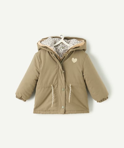 CategoryModel (8824667570318@1406)  - Khaki en beige baby meisjes jas met voering