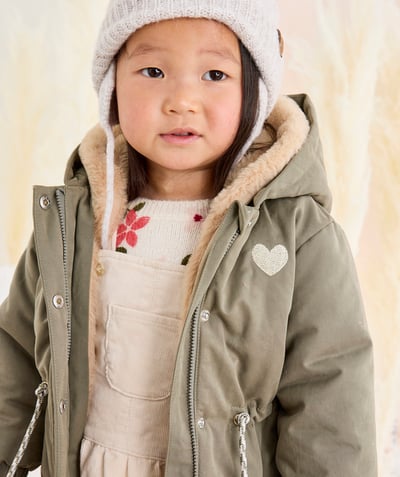 CategoryModel (8825486672014@134)  - Khaki en beige baby meisjes jas met voering