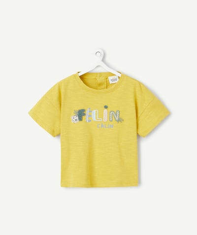 CategoryModel (8821752889486@4204)  - T-shirt met korte mouwen voor babyjongens in geel biokatoen