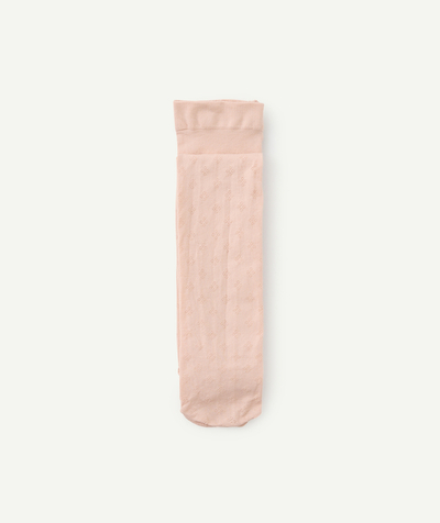 CategoryModel (8821759901838@505)  - roze voile panty met opengewerkte details