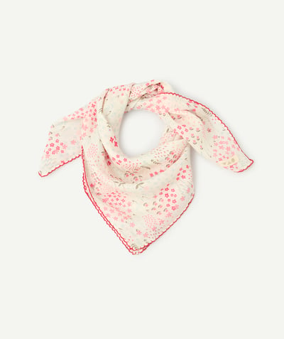 CategoryModel (8825060163726@31246)  - foulard en coton écru imprimé plusieurs fleurs