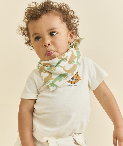 CategoryModel (8821756133518@111)  - 2-pack baby jongens bandana's 100% effen en bedrukt katoen