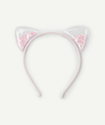 CategoryModel (8826633224334@368)  - serre-tête fille oreille de chat avec paillettes roses