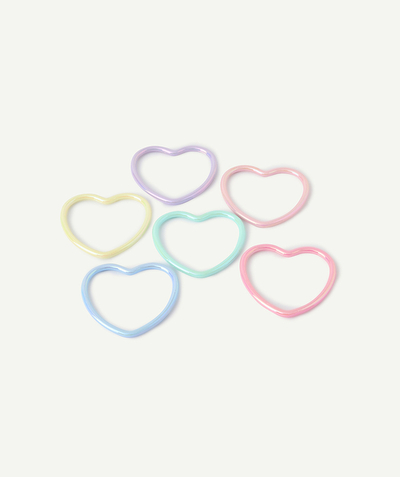 CategoryModel (8825060229262@31504)  - lot de 6 bracelets fille en forme de coeurs colorés