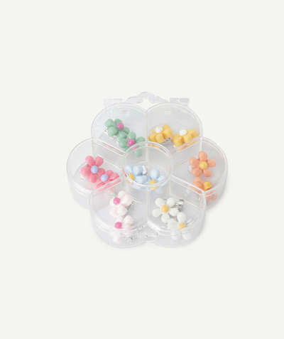 CategoryModel (8821760262286@2540)  - lot de 7 paires de boucles d'oreilles à clip fille en forme de fleurs colorés