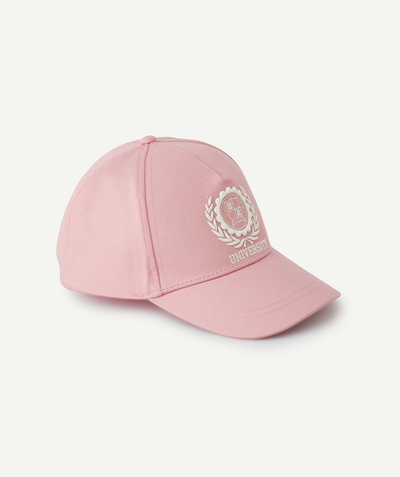 CategoryModel (8825060262030@22)  - casquette fille rose thème campus brodé blanc