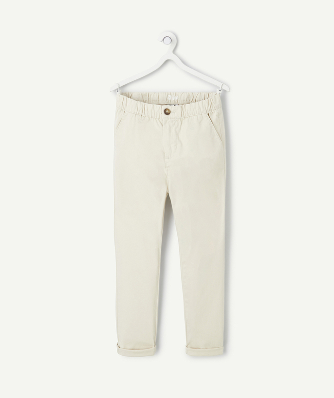   - pantalon chino garçon écru