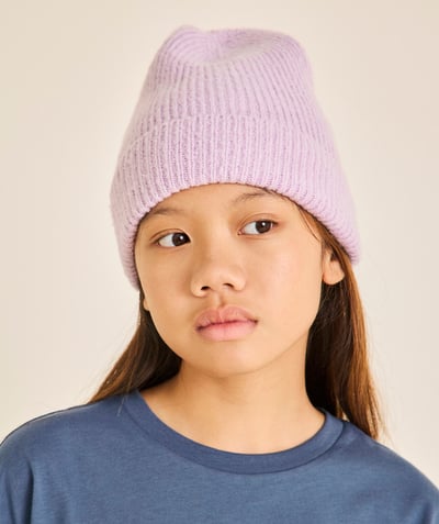 CategoryModel (8824765677710@341)  - Bonnet fille en maille lilas