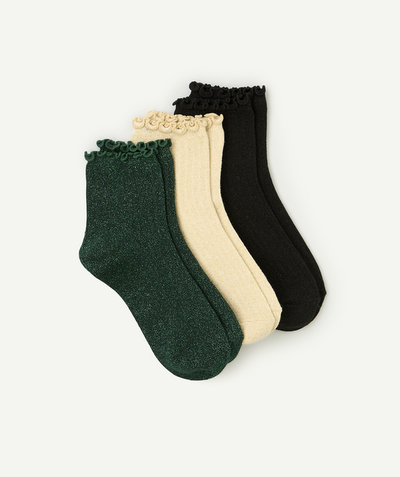 CategoryModel (8821765013646@200)  - lot de 3 paires de chaussettes à paillettes